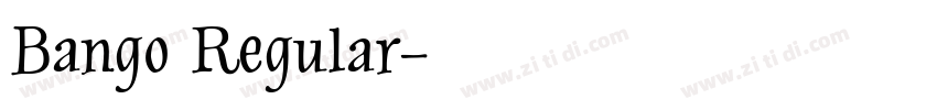 Bango Regular字体转换